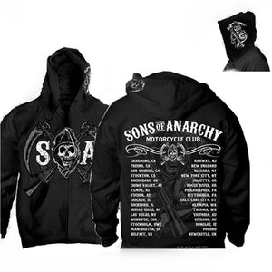 Sons Of Anarchy Zipper Black Coats