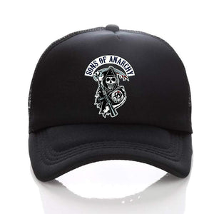 Sons of Anarchy Symbol Black Mesh Cap